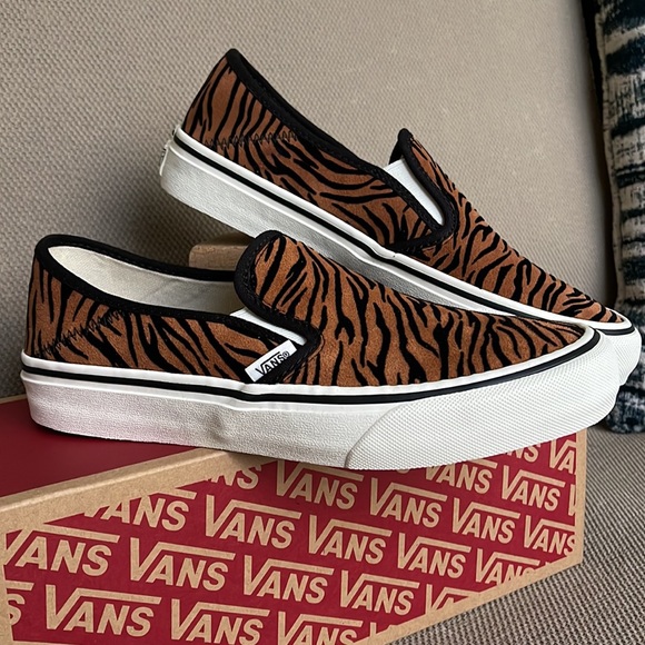 Vans Slip-On Safari Animal Stripes Black Marshmallow WMNS - Picture 6 of 16